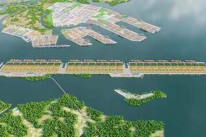 Phối cảnh Cảng trung chuyển quốc tế Cần Giờ.