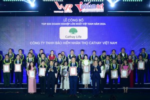 Cathay Life lọt vào top doanh nghiệp lớn nhất Việt Nam