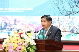 Bộ trưởng Bộ Kế hoạch và Đầu tư Nguyễn Chí Dũng phát biểu tại Hội nghị lần thứ 5 Hội đồng điều phối vùng Đồng bằng sông Hồng. Ảnh: MPI