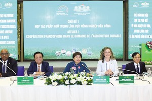 Phiên thảo luận với chủ đề “Hợp tác giữa các nước Pháp ngữ trong nông nghiệp bền vững” tại Diễn đàn. Ảnh: Phạm Thắng