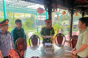 Công an tỉnh Quảng Nam khởi tố, bắt tạm giam Bùi Ngọc Dũng về hành vi trốn thuế. Ảnh Công an Quảng Nam cung cấp