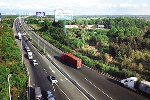 Một đoạn cao tốc TP.HCM - Long Thành.