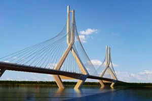 Phối cảnh cầu Tứ Liên đã được UBND TP. Hà Nội phê duyệt.