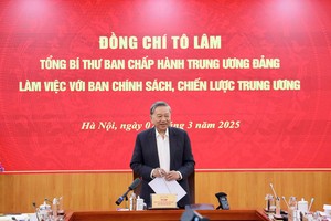 Tổng Bí thư Tô Lâm phát biểu tại cuộc làm việc