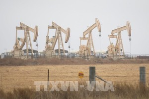 Giàn khoan dầu tại Texas, Mỹ. (Ảnh: THX/TTXVN)