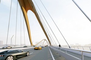 Một phương án kiến trúc cầu Trần Hưng Đạo - Hà Nội.