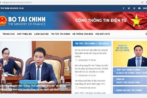 Cổng thông tin điện tử Bộ Tài chính đứng đầu về lượng truy cập.