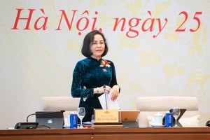 Phó chủ tịch Quốc hội Nguyễn Thị Thanh gợi ý thảo luận. 