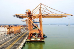 Toàn cảnh bến số 3, cảng Lạch Huyện - Hải Phòng sắp được đưa vào khai thác. 