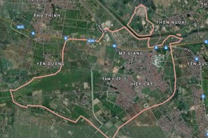 Toàn bộ khu vực được kêu gọi đầu tư tại huyện Phúc Thọ.