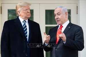Tổng thống Donald Trump và Thủ tướng Benjamin Netanyahu trong một cuộc gặp tại Washington, D.C. Ảnh tư liệu: AFP/TTXVN