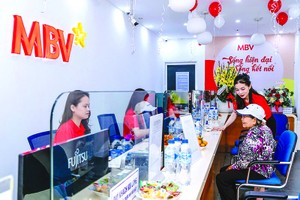Sự xuất hiện của các ngân hàng số thế hệ mới như MBV, Vikki Bank, VCBNeo… đang góp phần hình thành hành lang pháp lý mới cho khối ngoại gia nhập lĩnh vực ngân hàng tại Việt Nam. Trong ảnh: Giao dịch tín dụng tại Ngân hàng MBV. Ảnh: Đức Thanh 