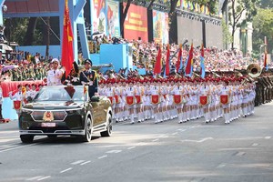 Hình ảnh buổi tổng duyệt diễu binh, diễu hành khí thế trên đường Lê Duẩn 