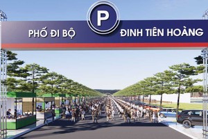 Phối cảnh phố đi bộ Đinh Tiên Hoàng