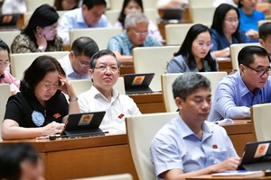 Một phiên họp toàn thể của Quốc hội khóa XV.