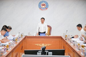 Bộ trưởng Bộ Tài chính Nguyễn Văn Thắng phát biểu tại hội nghị.