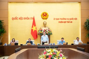 Chủ tịch Quốc hội Trần Thanh Mẫn phát biểu khai mạc phiên họp. Ảnh: PT. 