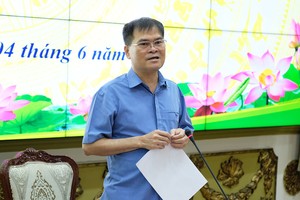 Thứ trưởng Bộ Tài chính Bùi Văn Khắng cho rằng cần có sự quyết tâm cao, sự vào cuộc của các cấp, các ngành để bảo đảm việc xử lý tài sản hiệu quả, tránh thất thoát, lãng phí. Ảnh: Trọng Tín.