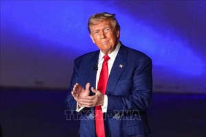 Tổng thống Mỹ Donald Trump tham gia sự kiện tại Harrisburg, Pennsylvania, Mỹ. Ảnh: AA/TTXVN
