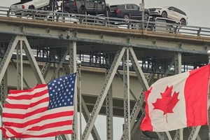 Theo Văn phòng Đại diện Thương mại Mỹ, tổng giá trị thương mại hàng hóa của Mỹ với Canada đạt khoảng 762 tỷ USD trong năm 2024. Ảnh: AFP