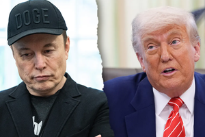 Mối quan hệ giữa Tổng thống Trump (phải) và tỷ phú Elon Musk đang ngày càng rạn nứt. Ảnh: Getty Images
