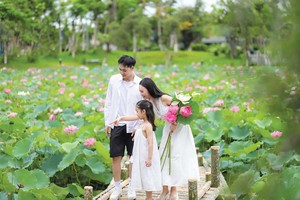 Hồ sen An Nhiên tại Sun World Hạ Long.