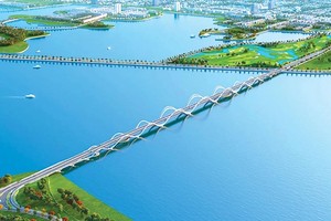 Phối cảnh Dự án Đầu tư xây dựng công trình cầu trên tuyến đường bộ ven biển kết nối An Biên - thành phố Rạch Giá. Ảnh phối cảnh: Kiên Việt