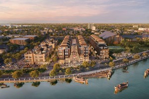 Menas Zone Vỹ Dạ được định vị là khu phức hợp thương mại, dịch vụ và du lịch ven sông hàng đầu thành phố Huế. Ảnh: Dự án