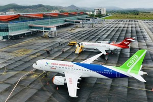 Cảng hàng không quốc tế Vân Đồn tại Quảng Ninh, sân bay đầu tiên ở Việt Nam được xây dựng từ nguồn vốn tư nhân. Ảnh: Sungroup