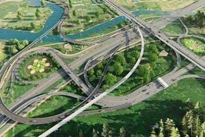 Một nút giao trên tuyến đường vành đai 3 TP.HCM.