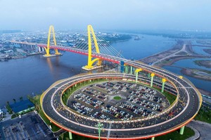 Cầu Máy Chai chính thức khánh thành vào ngày 19/8, trở thành một trong những công trình hạ tầng biểu tượng của TP. Hải Phòng. Ảnh: Vingroup