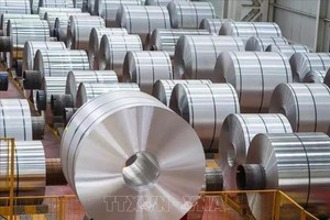 Thép thành phẩm của Công ty sản xuất thép Nhật Bản Nippon Steel. Ảnh: Reuters/TTXVN