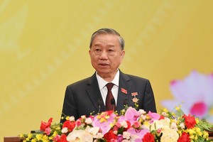 Tổng Bí thư Tô Lâm phát biểu tại cuộc gặp mặt các thế hệ đại biểu Quốc hội. Ảnh: PT 