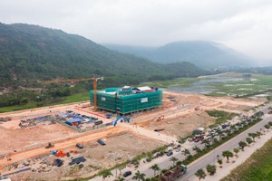 Một góc Khu đô thị mới Long Vân, nơi đang được triển khai thực hiện hàng loạt dự án từ trường học, bệnh viện, nhà ở xã hội... Ảnh: Thùy Trang.