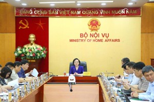 Bộ trưởng Bộ Nội vụ Phạm Thị Thanh Trà đưa ra các nhiệm vụ trọng tâm trong xây dựng cơ sở dữ liệu. Ảnh: Bộ Nội vụ.