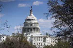 Tòa nhà Quốc hội Mỹ tại Washington, D.C. Ảnh: THX/TTXVN