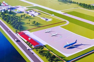 Phối cảnh Dự án mở rộng, nâng cấp Cảng hàng không Cà Mau. 