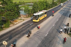 Một đoạn Quốc lộ 1 qua Hà Tĩnh. Ảnh: Báo Hà Tĩnh.