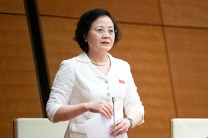 Phó thủ tướng Phạm Thị Thanh Trà phát biểu tại hội trường - Ảnh PT.