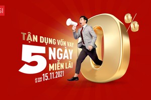 SSI ra mắt sản phẩm giao dịch T5 – “Tận dụng vốn vay – 5 ngày miễn lãi”, lãi suất thấp chưa từng có – chỉ 0% 