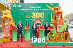 F88 cán mốc 300 phòng giao dịch