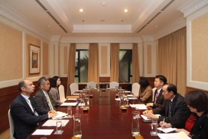 Toàn cảnh buổi tiếp xã giao. (ảnh: UBCKNN)