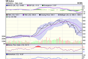 Biểu đồ kỹ thuật VN-Index. Nguồn: VCBS