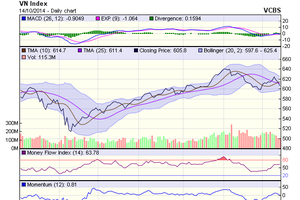 Biểu đồ kỹ thuật VN-Index. Nguồn: VCBS  