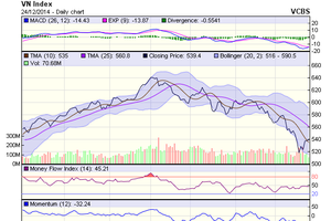 Biểu đồ kỹ thuật VN-Index. Nguồn: VCBS