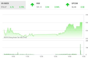 Phiên chiều 12/9: Bluechips đồng thuận, VN-Index lấy lại mốc 975 điểm
