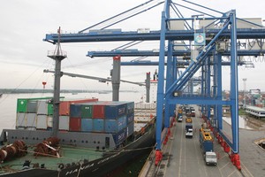 Hàng hóa thông quan tại Tân Cảng Cát Lái (quận 2, TP.HCM)