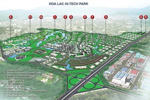 Giải phóng mặt bằng Khu công nghệ cao Hòa Lạc vẫn chậm