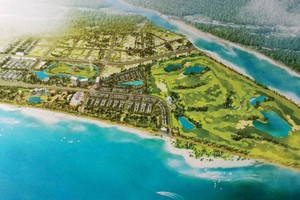 FLC Samson Beach & Golf Resort có vị trí khá đắc địa, giao thoa giữa bãi biển Sầm Sơn và sông Mã. Dự án được tư vấn bởi Nicklaus Design - nhà tư vấn sân golf hàng đầu thế giới; quản lý và thi công bởi Flagstick, đứng đầu thế giới trong lĩnh vực này.