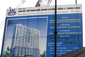 Dự án cải tạo, xây dựng lại "chung cư nguy hiểm" C1 Thành Công	
